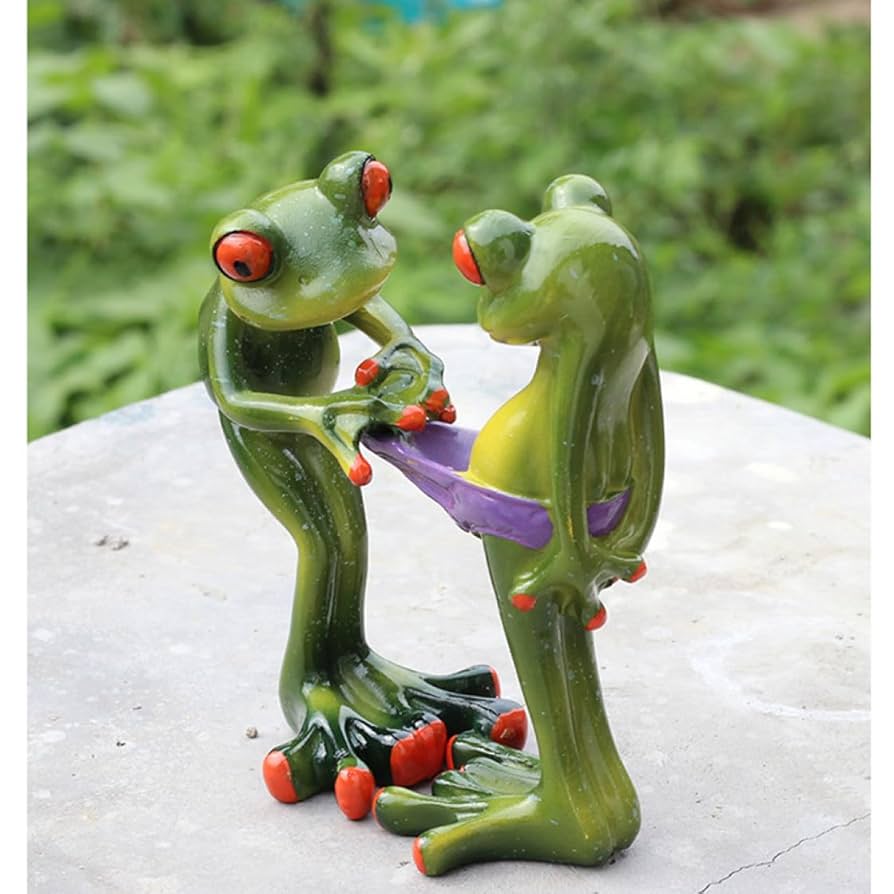 木製親子カエル　置物 カエルの親子 置物 雑貨 木彫り